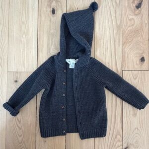 H&M Dark Gray Knit Hoodie for Kids